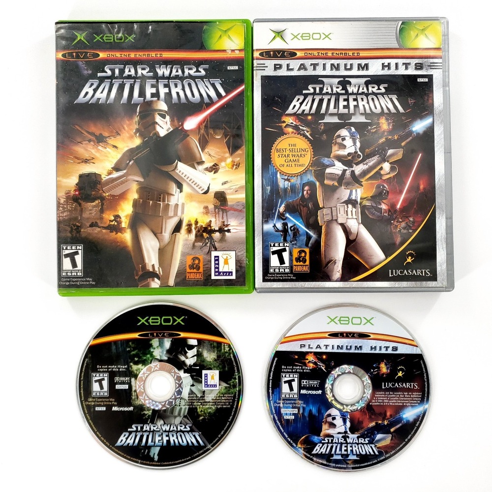 Star Wars: Battlefront & Battlefront II Microsoft Xbox No Manuals Tested & Works